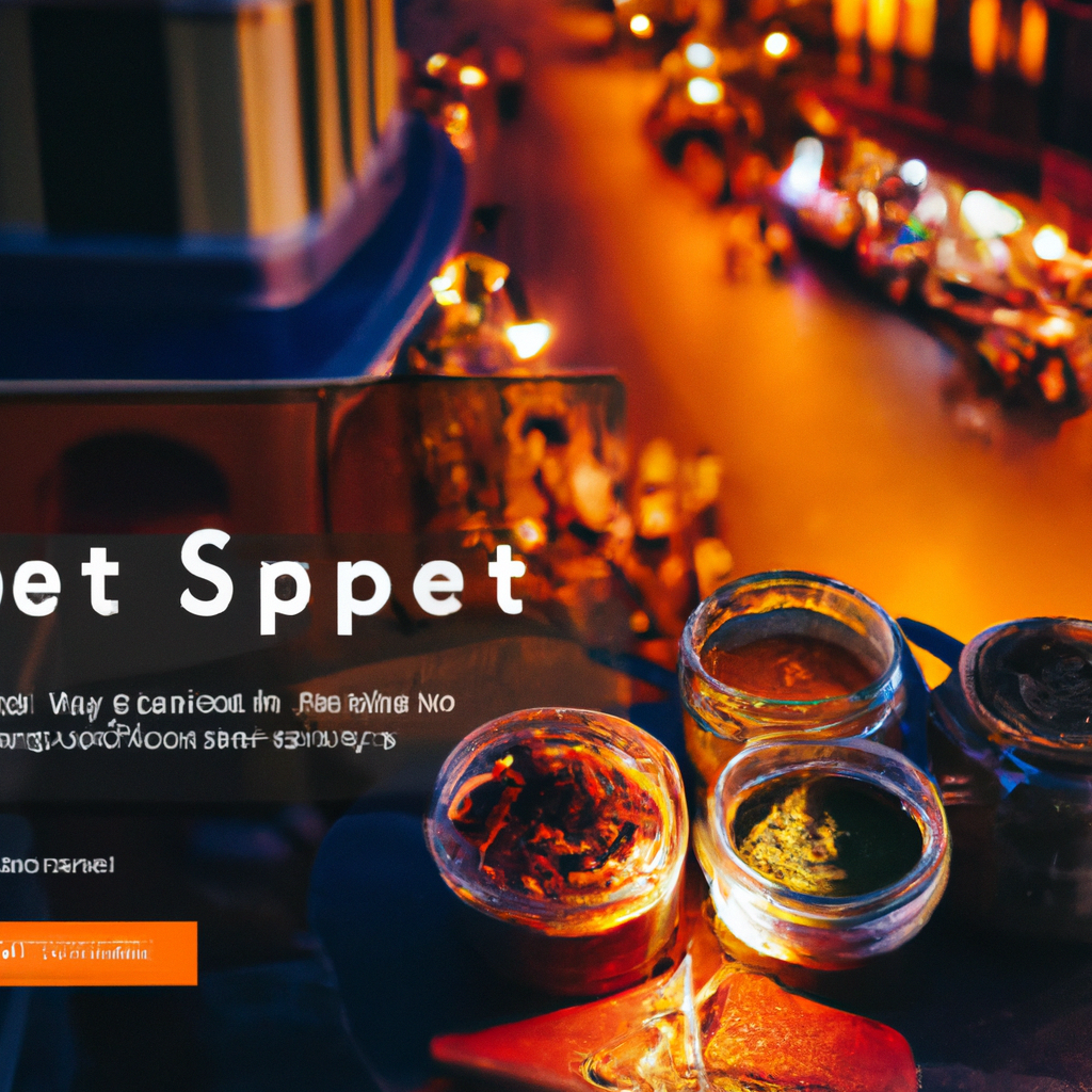 Street vendor at night with warm lights